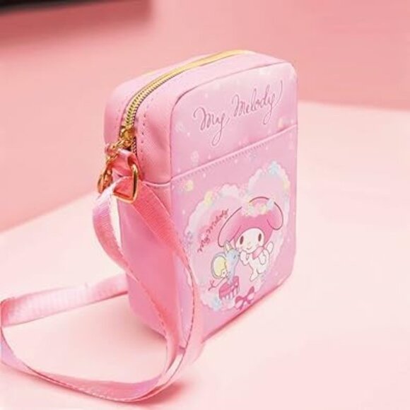 Cute cartoon-themed mini crossbody shoulder bag in My Me color with zipper closu - Picture 5 of 5